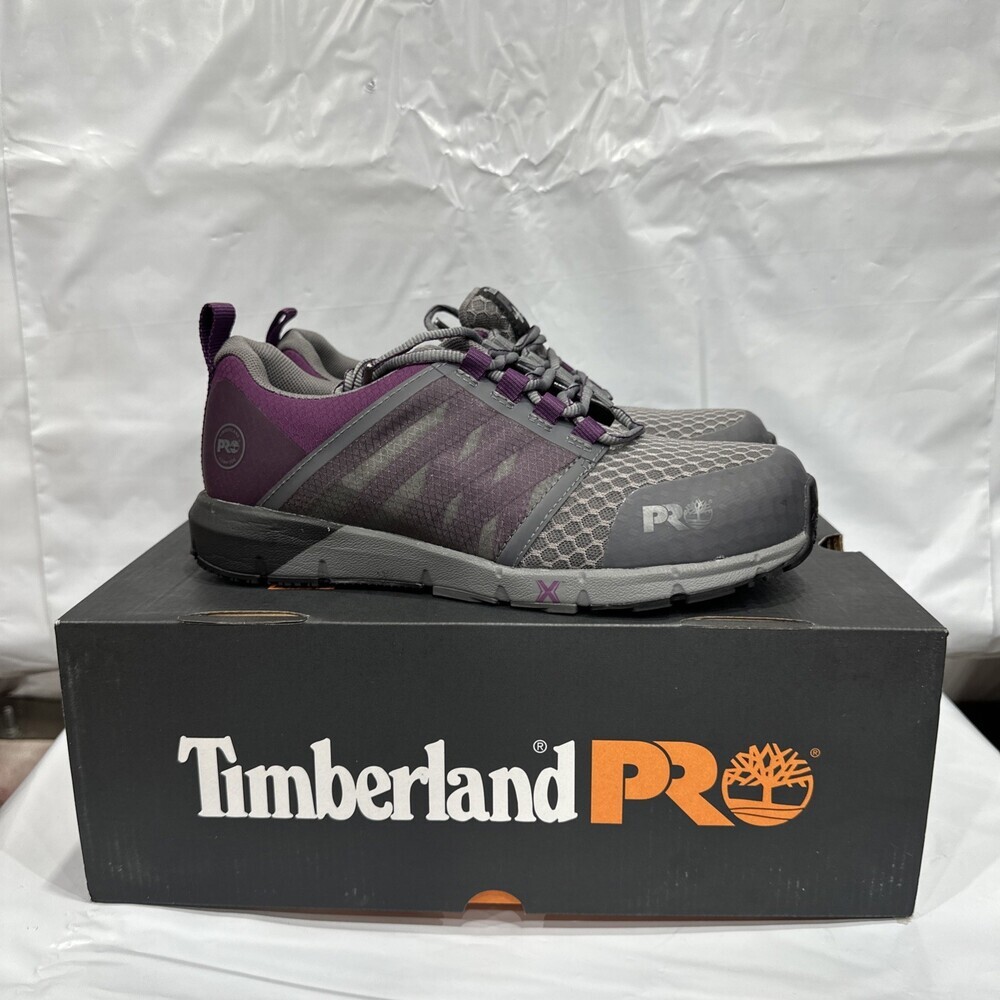 Timberland Pro Radius TB1A416Y065 Women's 8.5M Gray Comp Toe Work Shoes EBS761